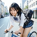 自転車で登校です 6枚目