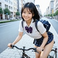 自転車で登校です 2枚目