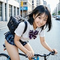 自転車で登校です 4枚目