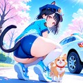猫のお巡りさんと迷子の子犬　~ 黒髪ボブのブルマ娘３９ ~ 3枚目