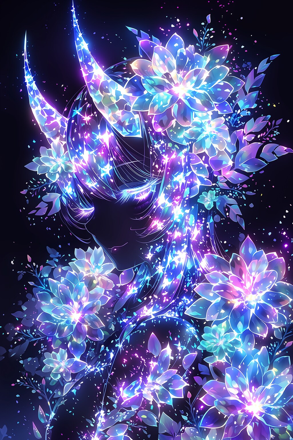 アジサイと鬼娘