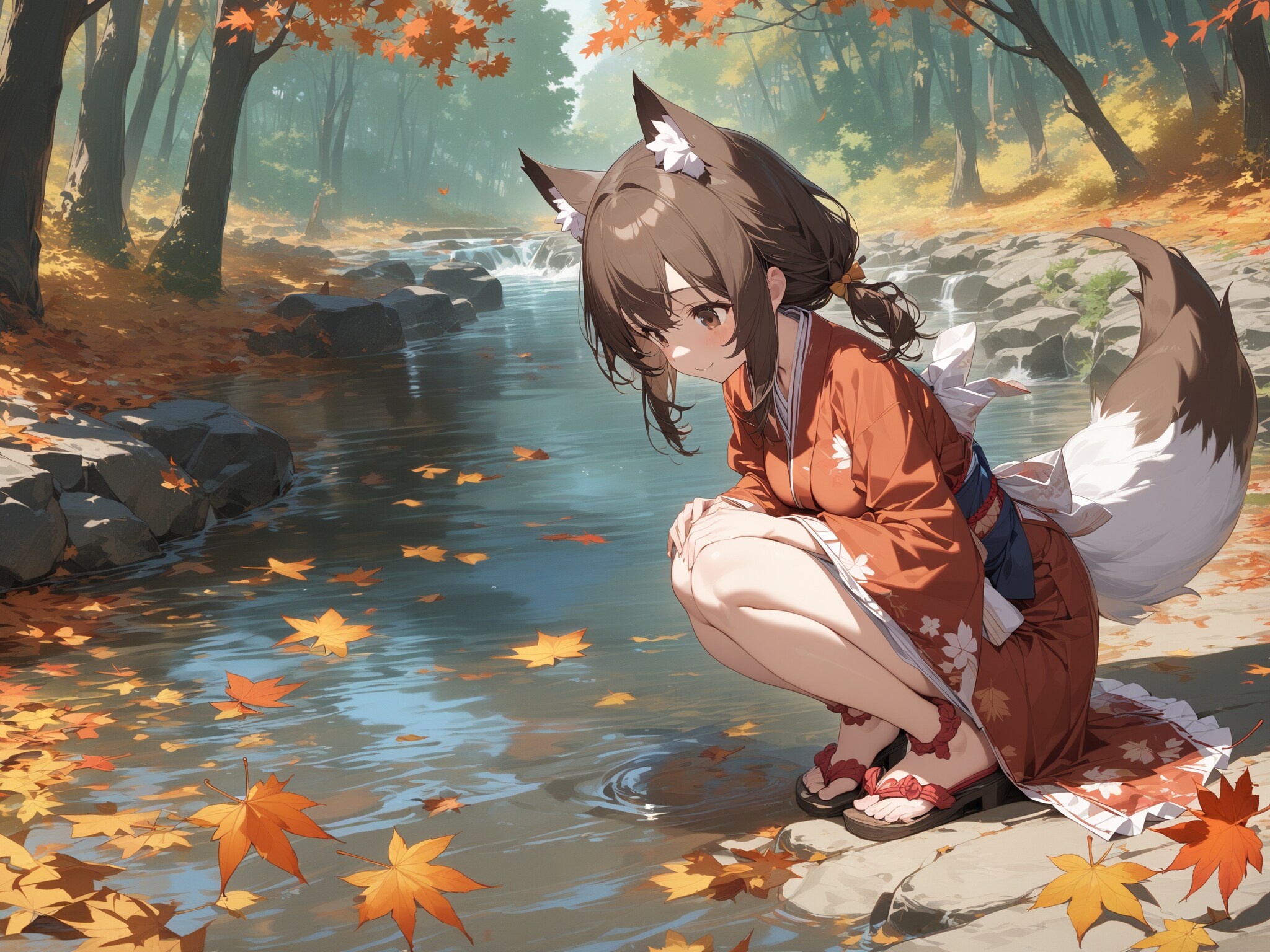 水面の紅葉