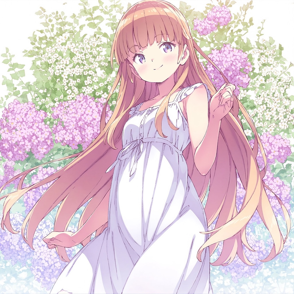 ラノベ風「花と美少女」