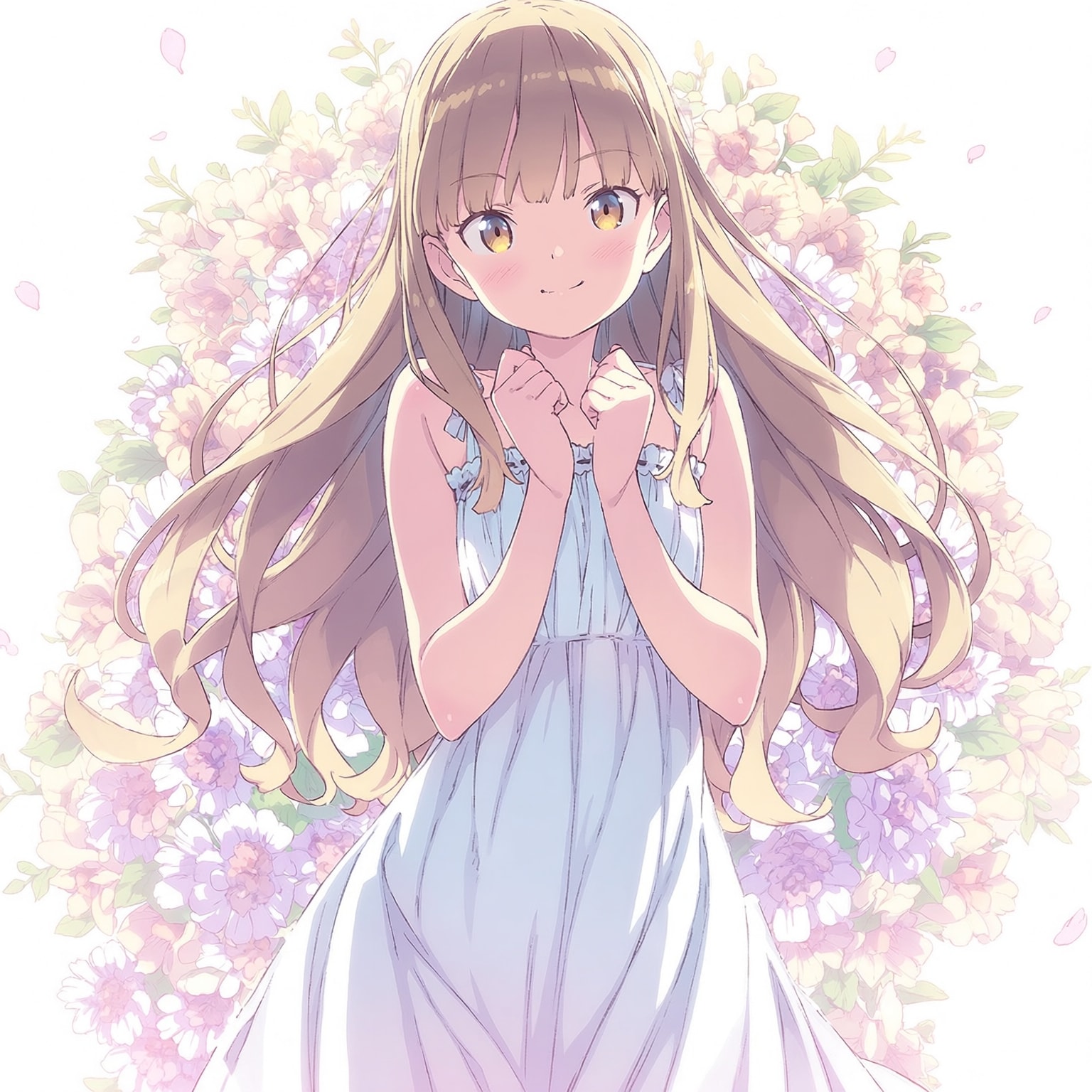 ラノベ風「花と美少女」 | の人気AIイラスト・グラビア