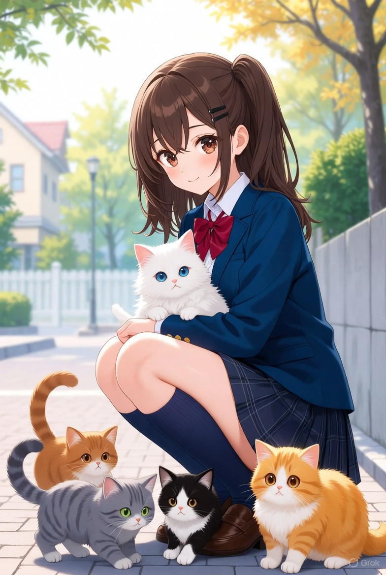 ねこといっしょ | の人気AIイラスト・グラビア