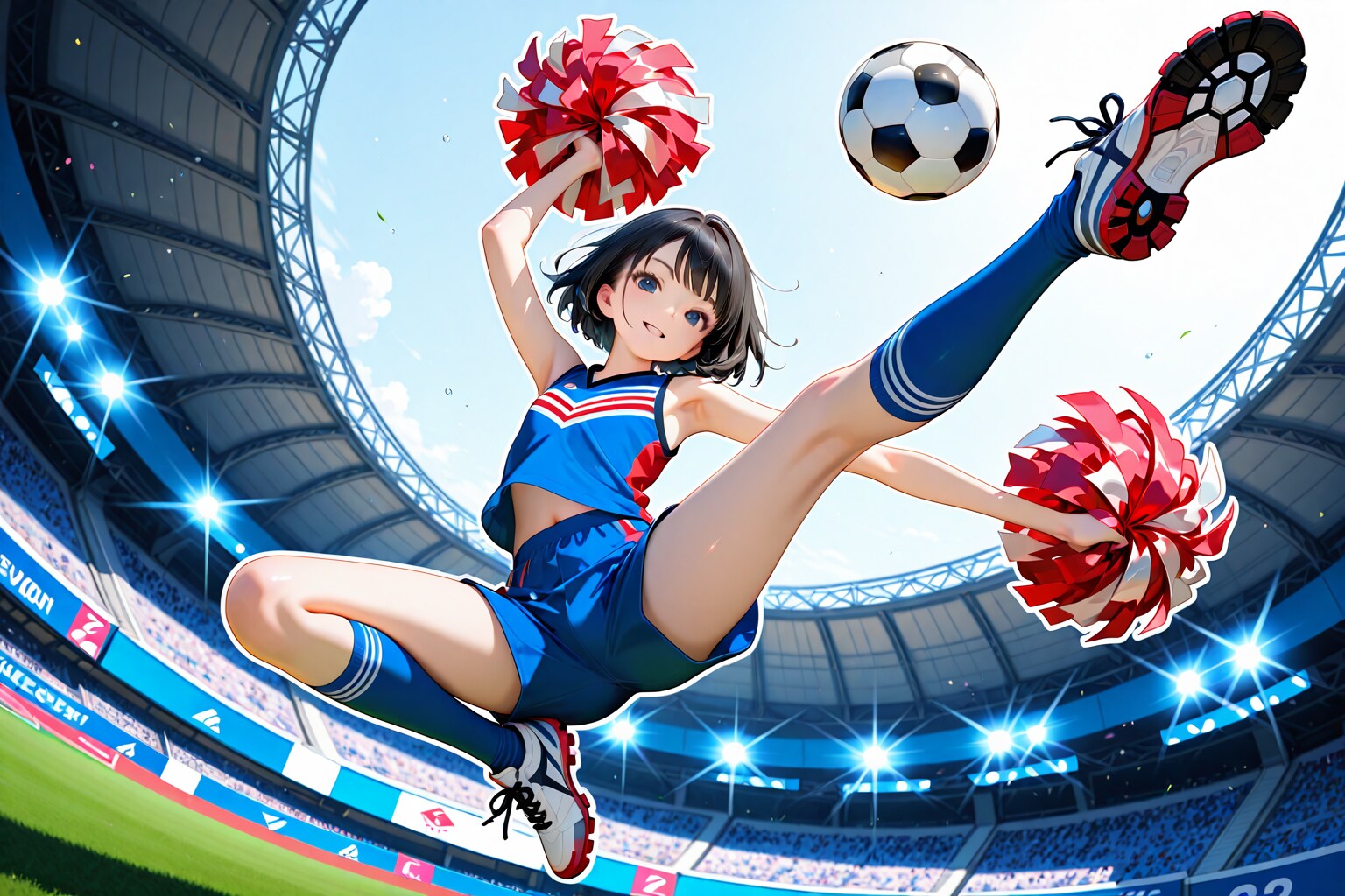 チアがボレーシュート!!