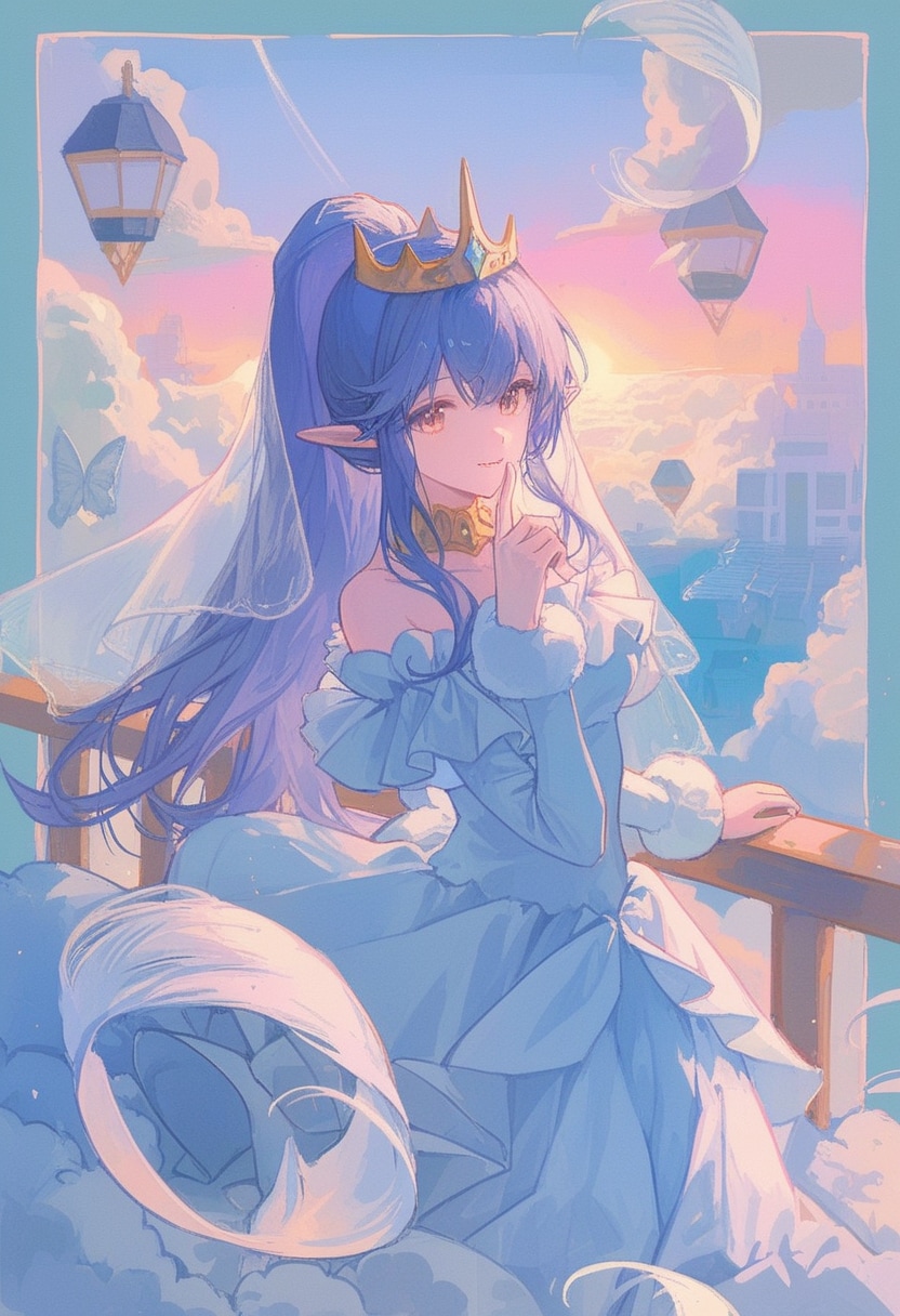 エルフ美少女と浮遊都市