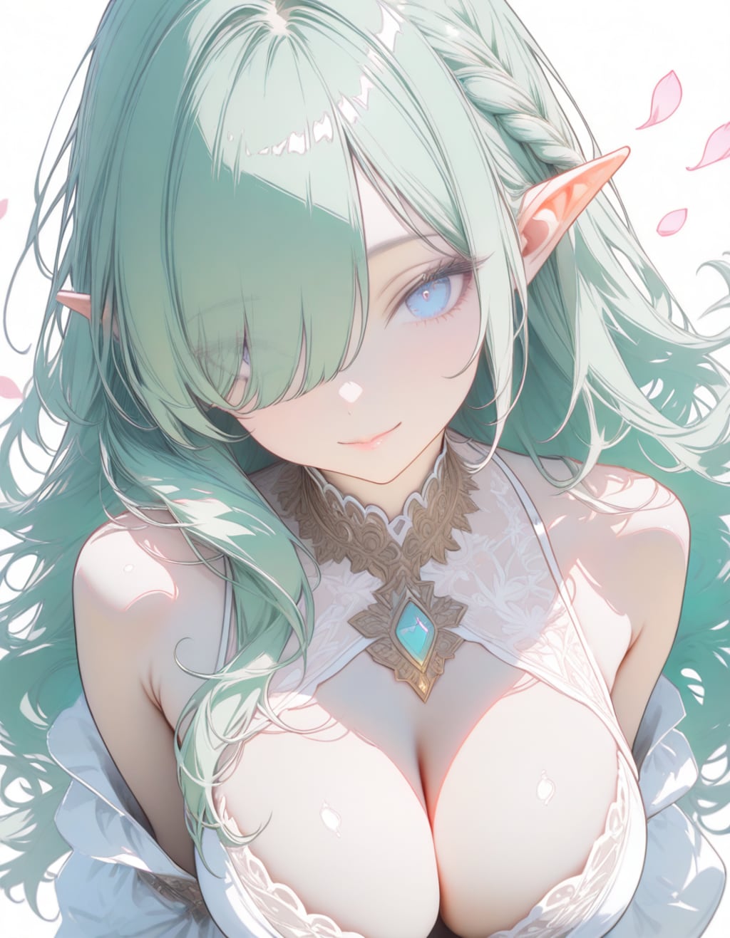 緑髪のエルフのお姉さんXL