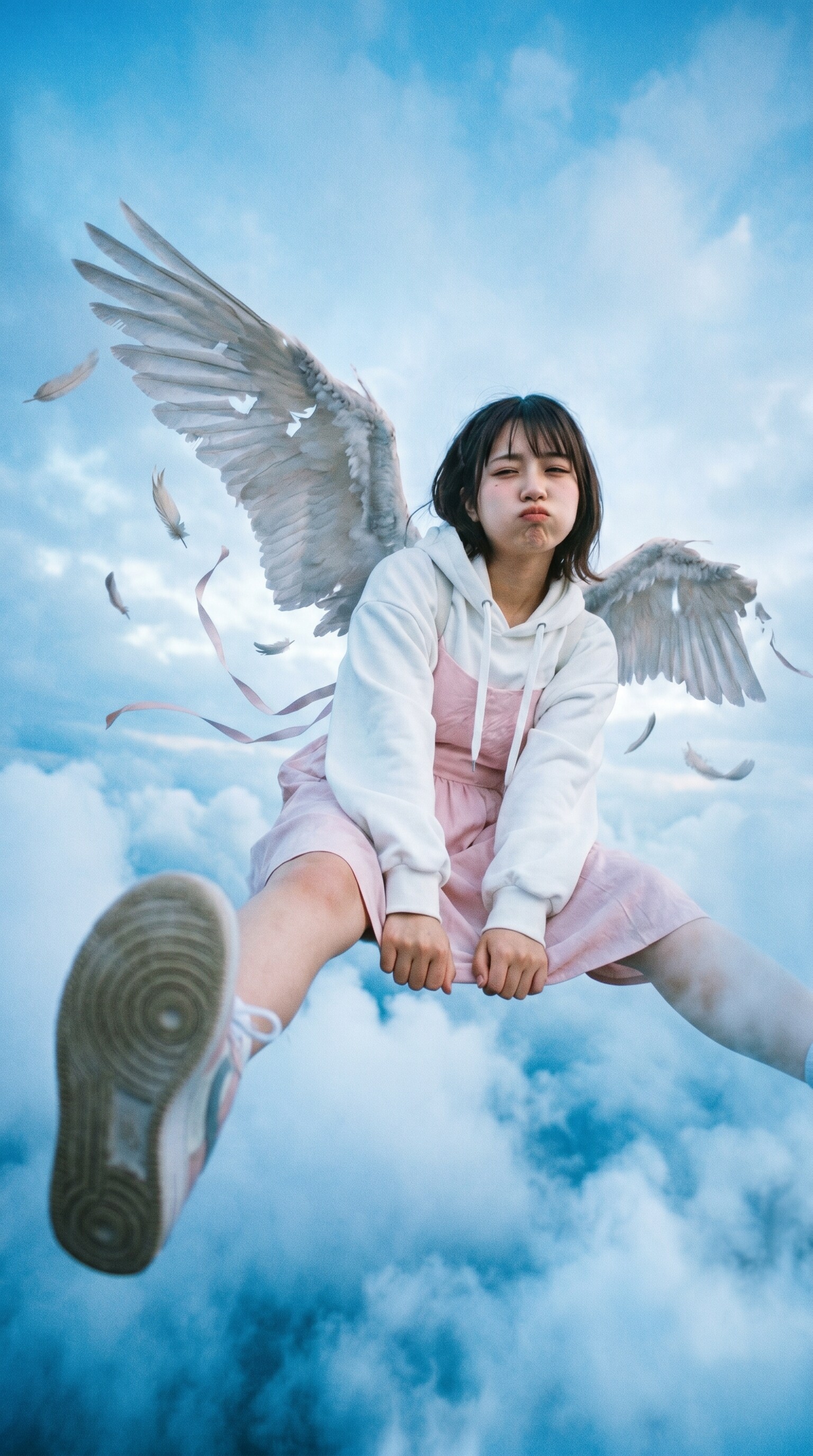 Pouting Somewhere Above the Clouds