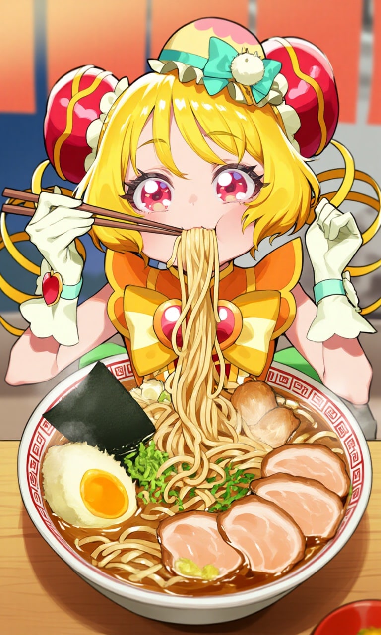 大きいラーメン食べるキュアヤムヤム | の人気AIイラスト・グラビア