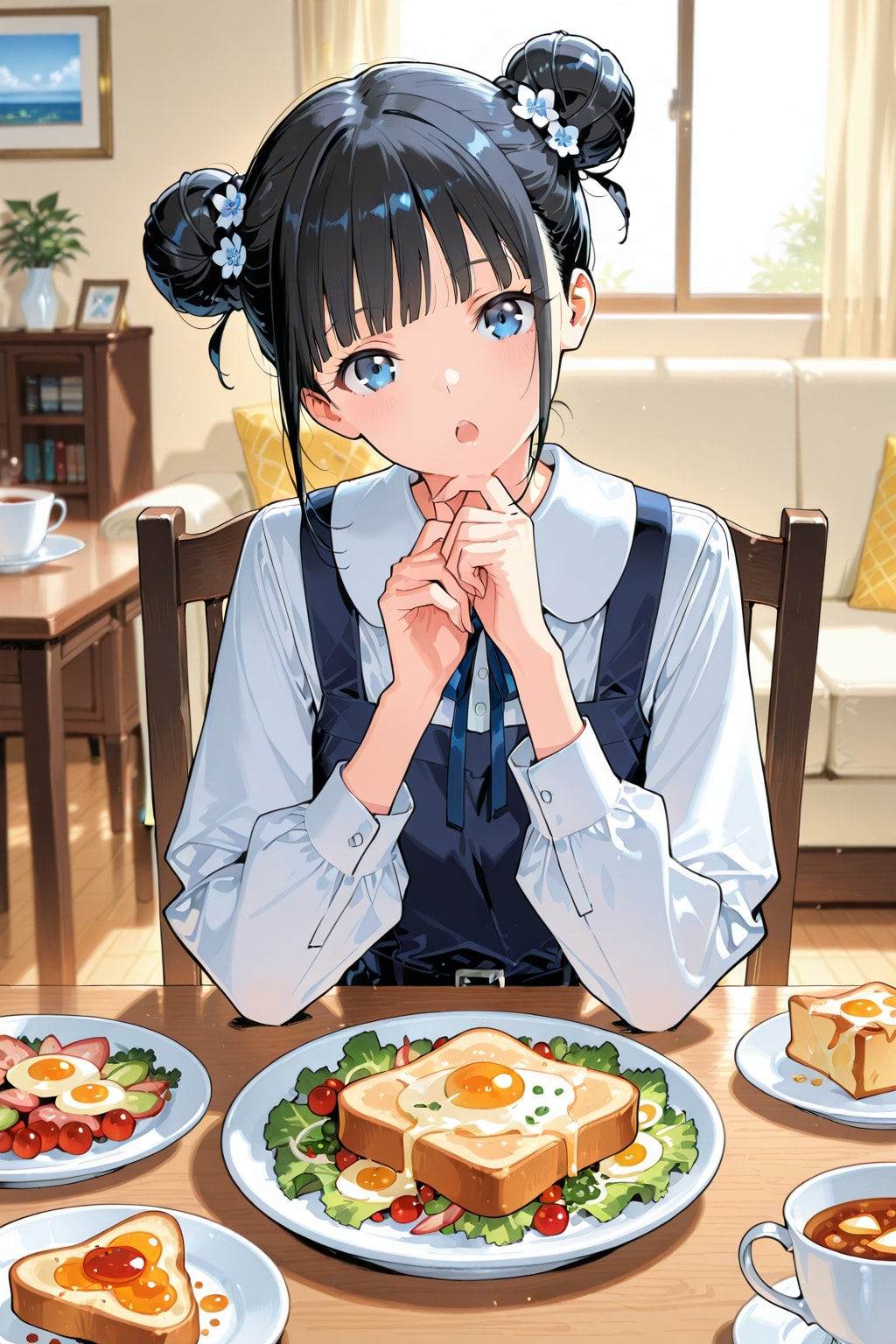 おだんごちゃん🍡✨と朝ごはん🍚✨　5/27 | の人気AIイラスト・グラビア