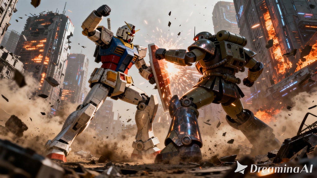 モビルスーツで格闘