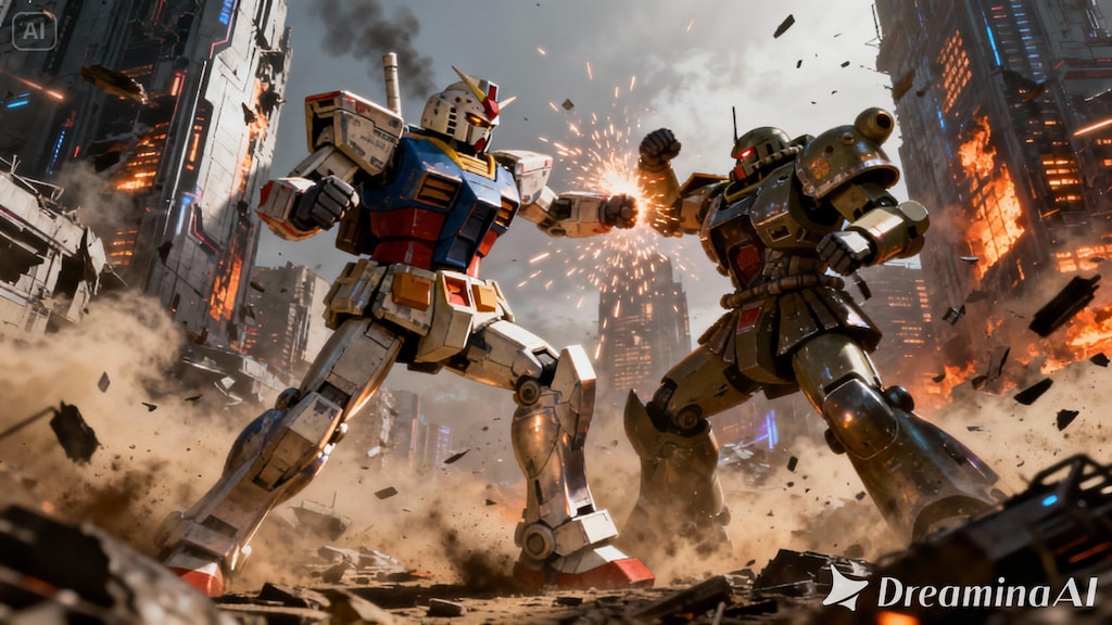 モビルスーツで格闘