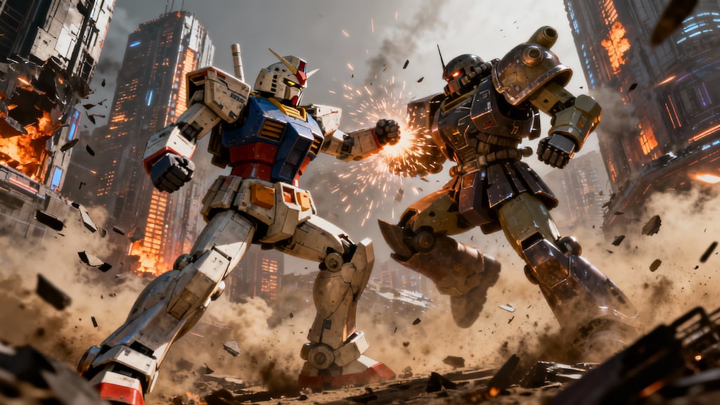 モビルスーツで格闘