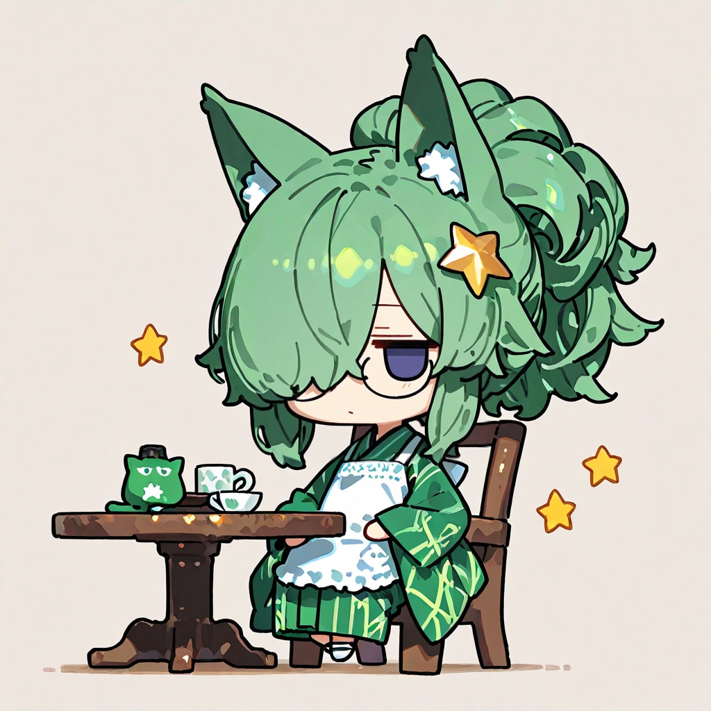 片メカクレのねこ
