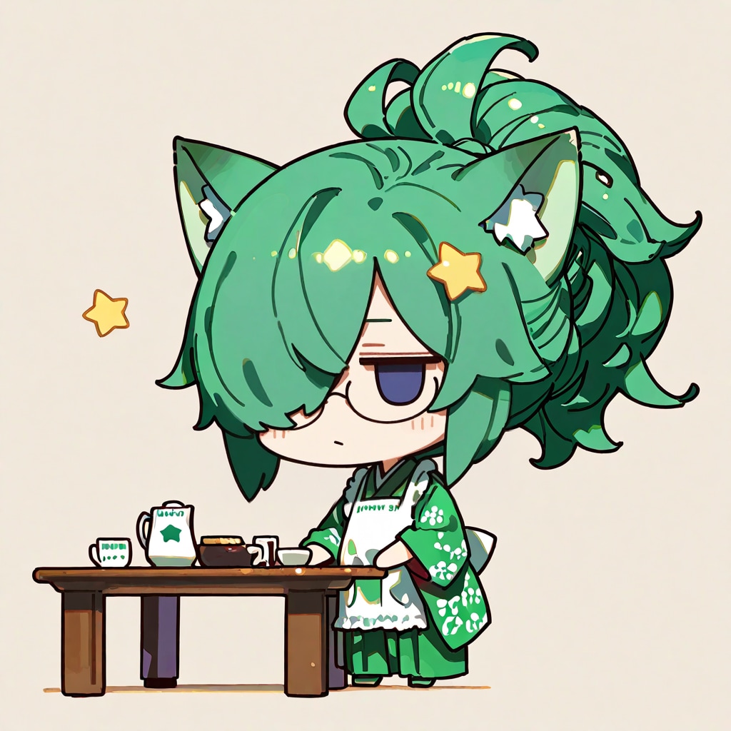 片メカクレのねこ