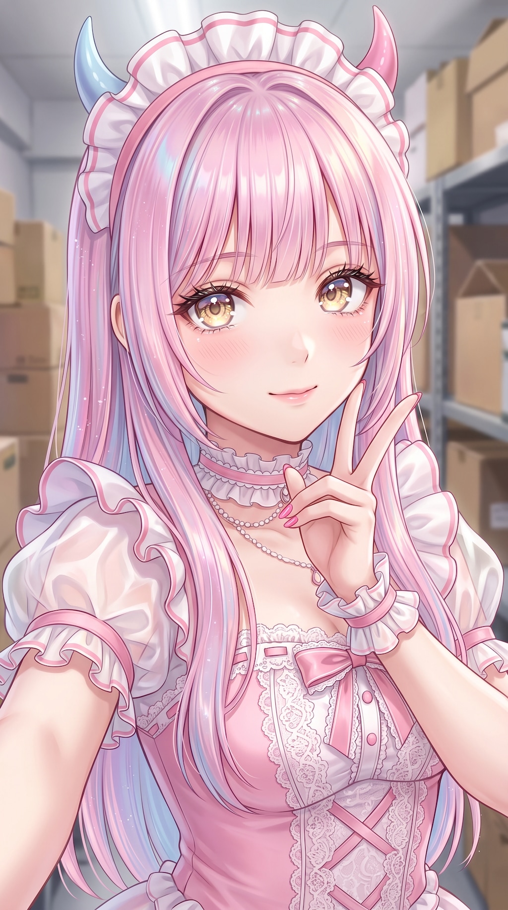 桃彩幻装の微笑