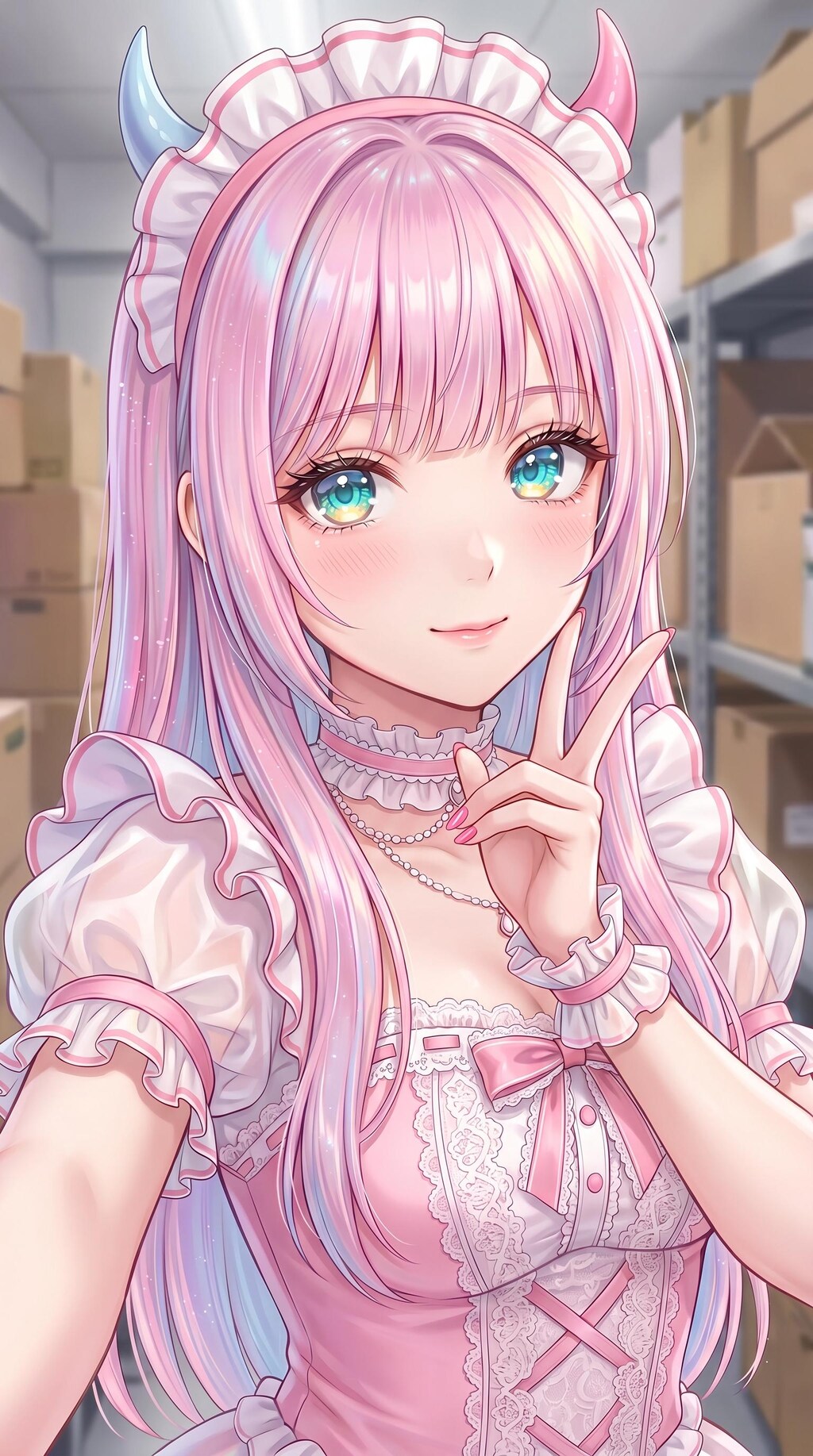 桃彩幻装の微笑