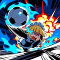 エゴ覚醒でエゴナウェイし過ぎちゃった系ストピッツァーメイドちゃん🍕⚽💨💥💥💥 3枚目
