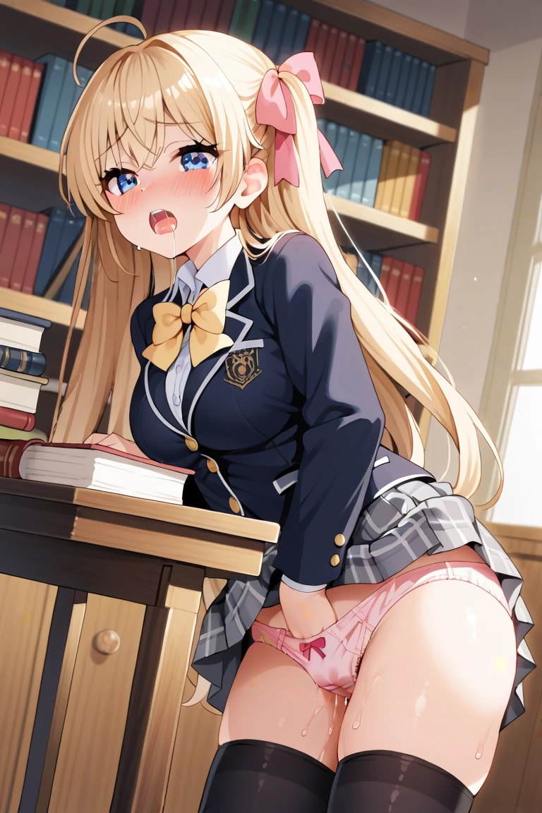 図書室でオナニー