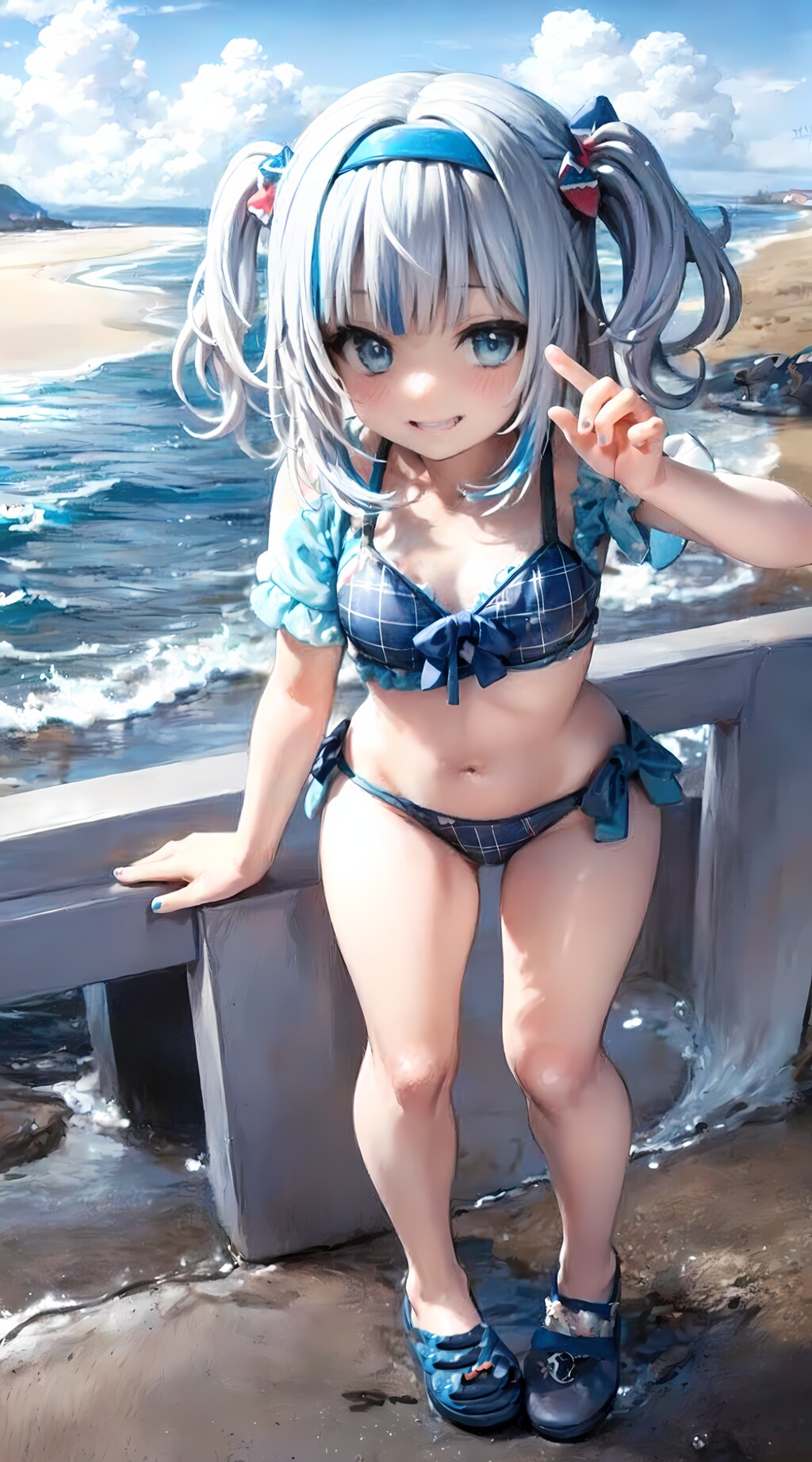 まだまだ暑いのでサメちゃんと海💗