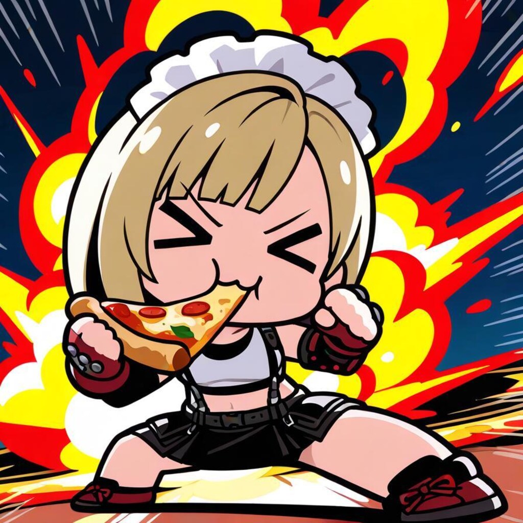 ( >ω<)おピッツァブレイク発動やでぇー！👊💥💥💥