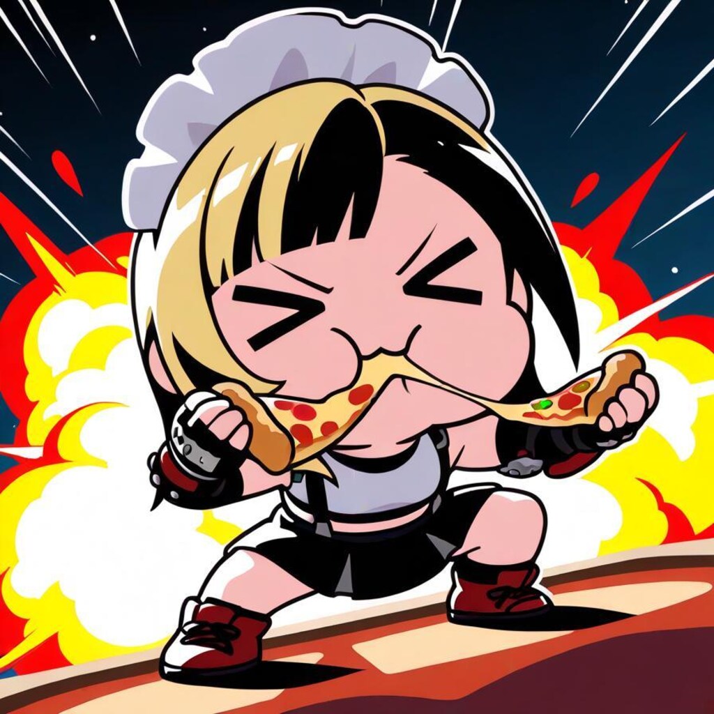 ( >ω<)おピッツァブレイク発動やでぇー！👊💥💥💥