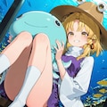 水族館でぬいぐるみを持つ諏訪子 3枚目