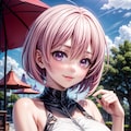 二次おっぱいポロリ180《ピンク髪クロップトップ》 8枚目