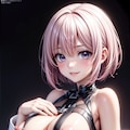 二次おっぱいポロリ180《ピンク髪クロップトップ》 11枚目