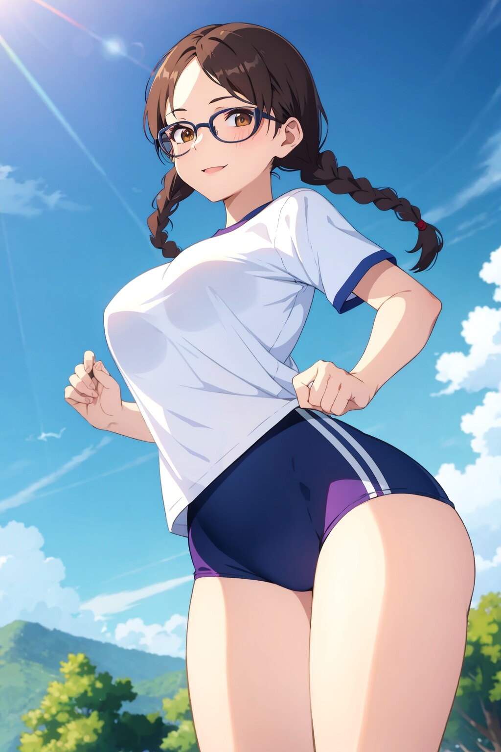 眼鏡三つ編み姉妹ブルマコレクション