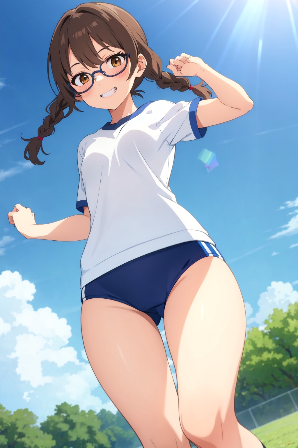 眼鏡三つ編み姉妹ブルマコレクション