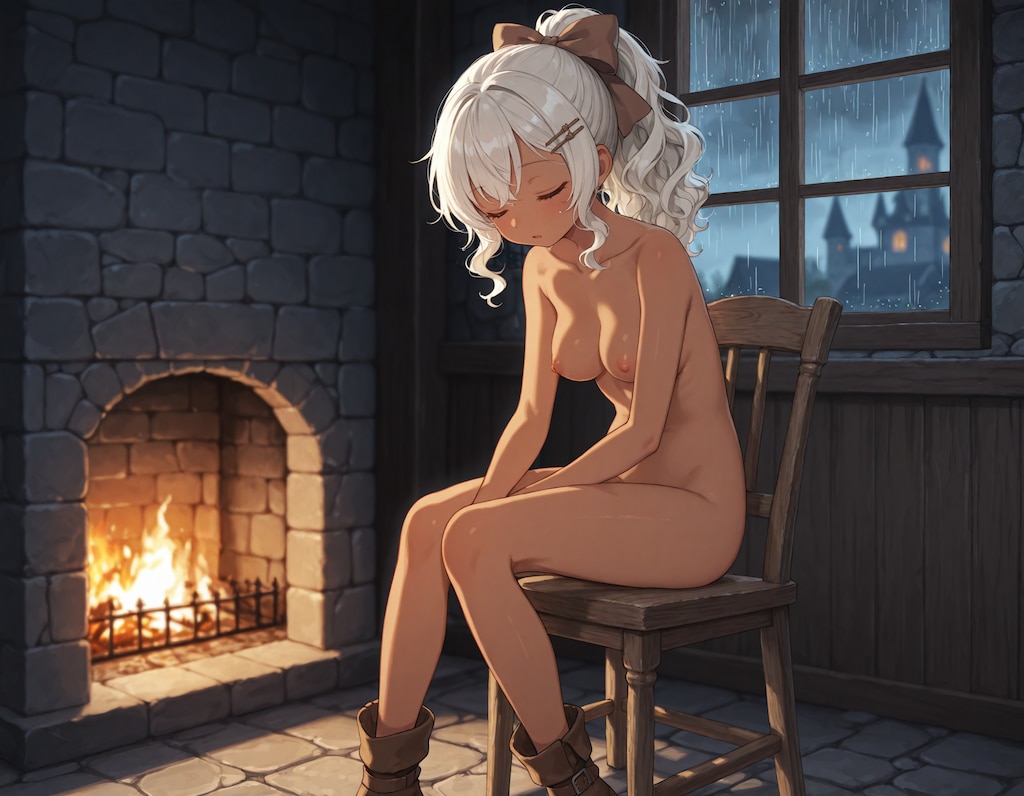 雨の中を走る少女2