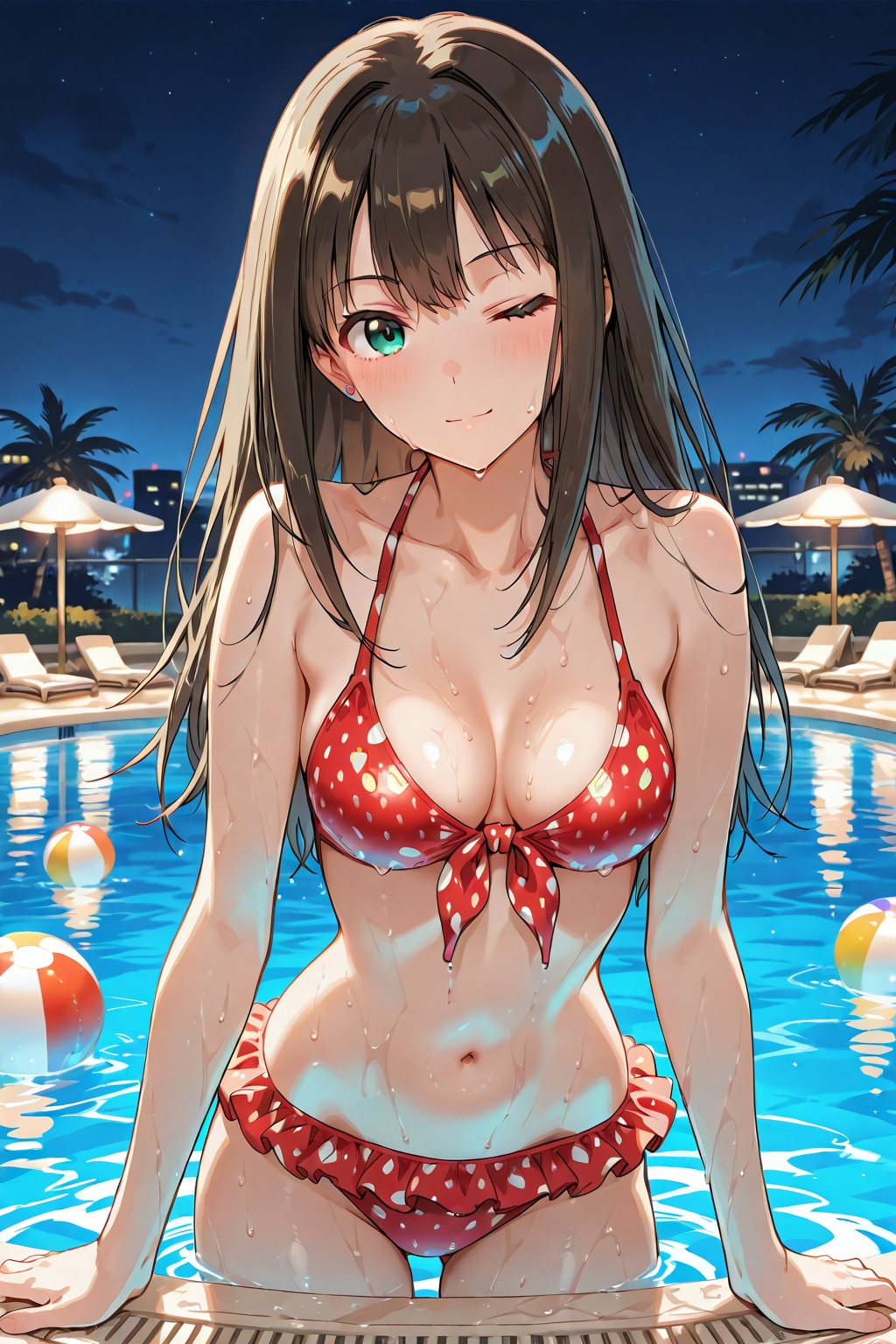 夏の夜のイチゴ狩り