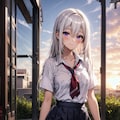 銀髪少女 2枚目