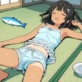 幸多さんの夏休みの絵の課題作成中の風景 7枚目