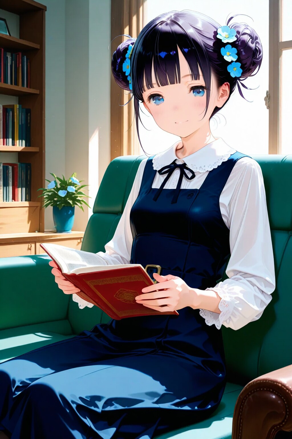 本を読むおだんごちゃん🍡✨ | の人気AIイラスト・グラビア