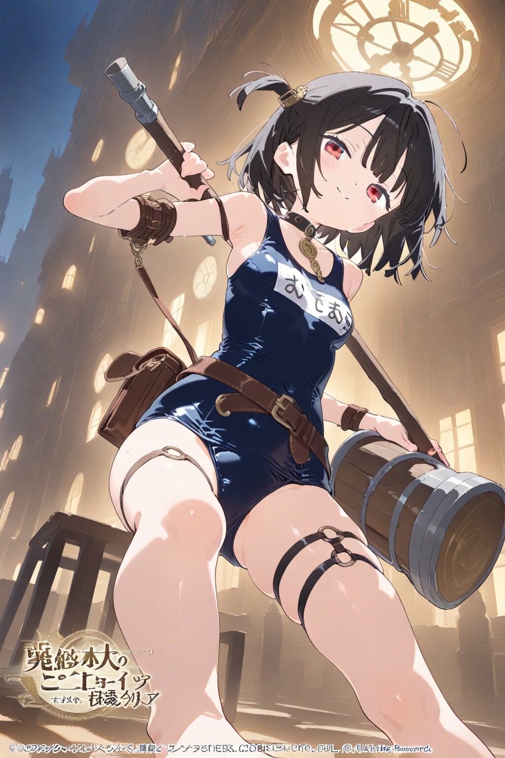 スク水系冒険者むじまらちゃん