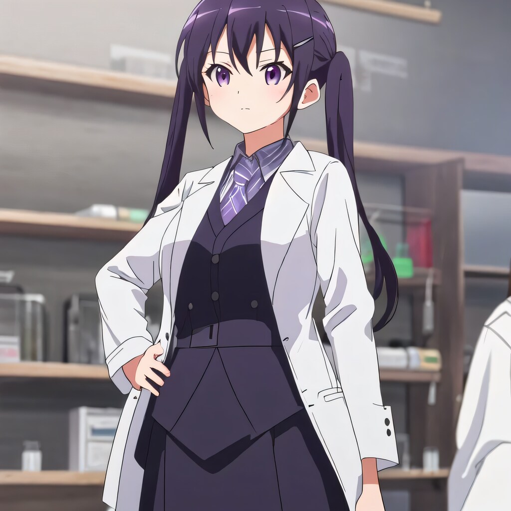 紫髪ツインテで白衣の少女２