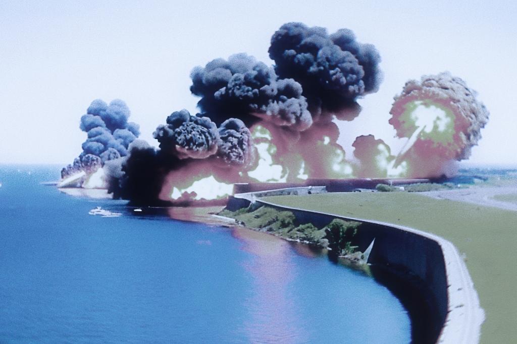 Landing, bombardement vlak daarvoor
