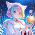 2枚）雪とケモ耳エルフさん 2枚目