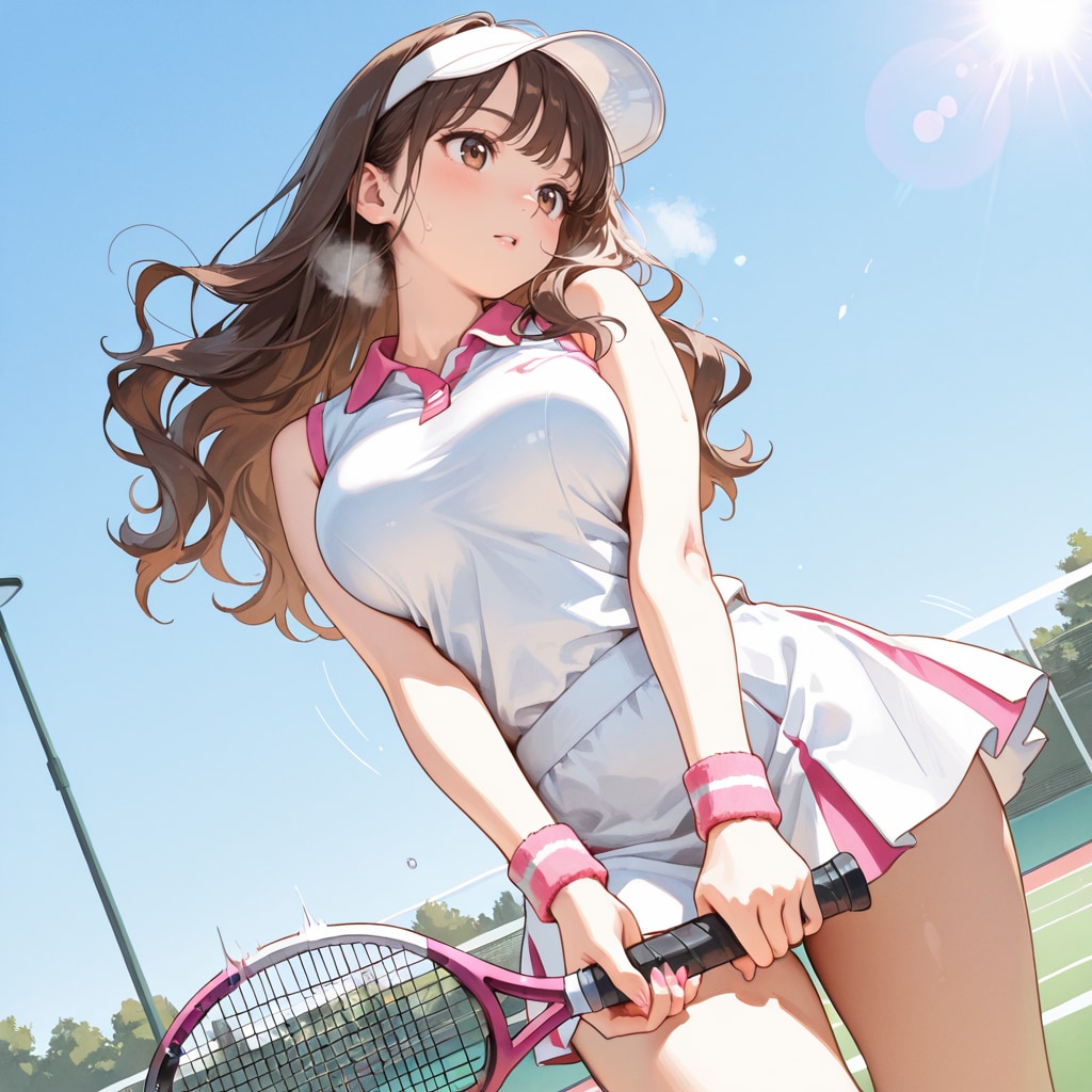 澪ちゃん、テニスをする