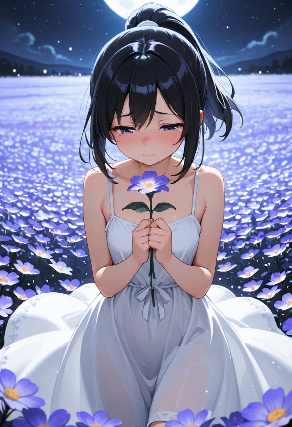 月の夜の涙