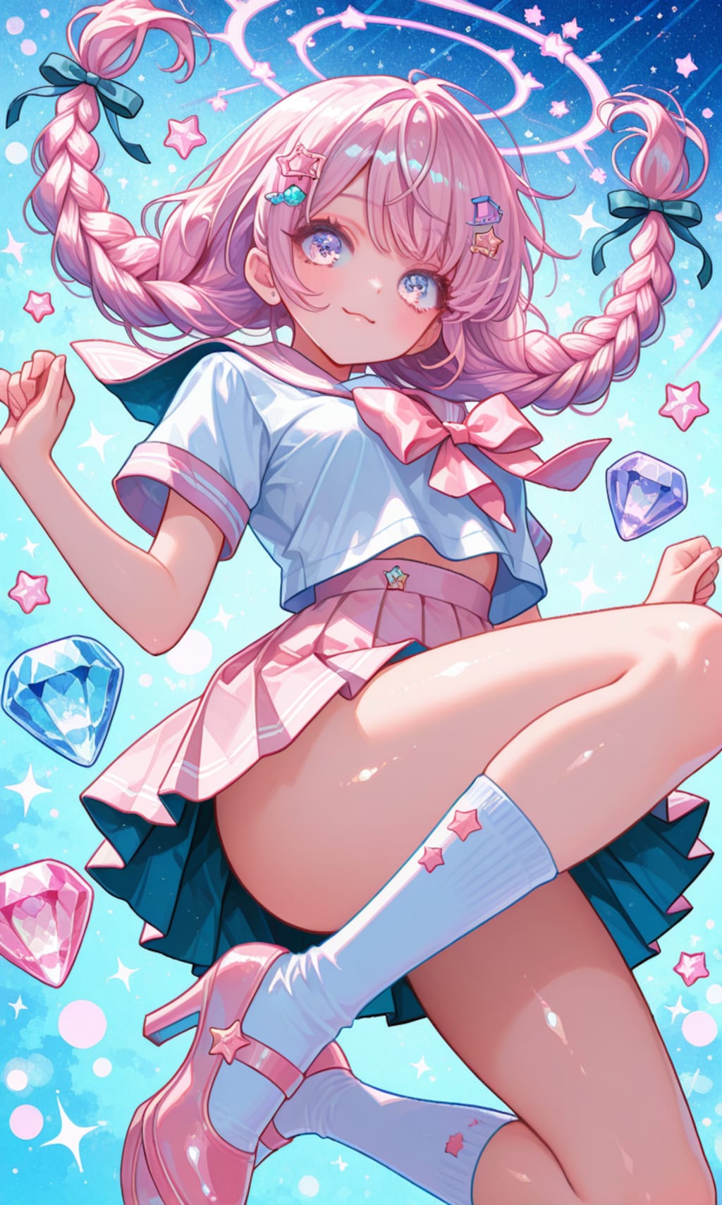 マジカルなピンクの女の子