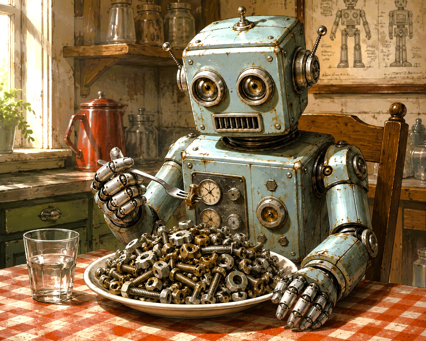 ロボットの食事 | の人気AIイラスト・グラビア
