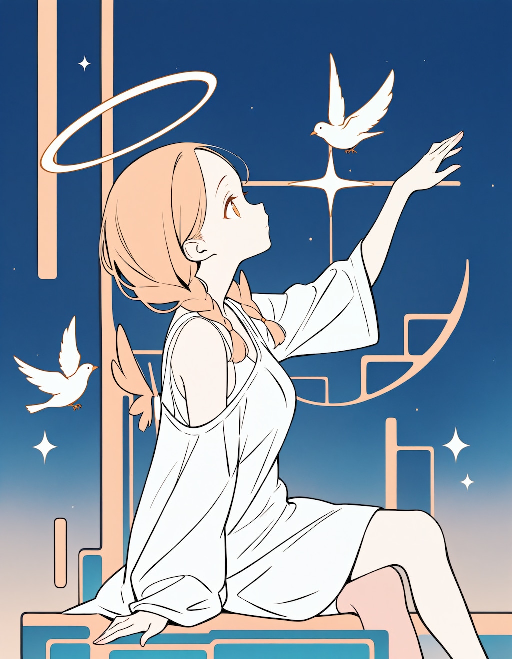 空の青にも染まず白いXL