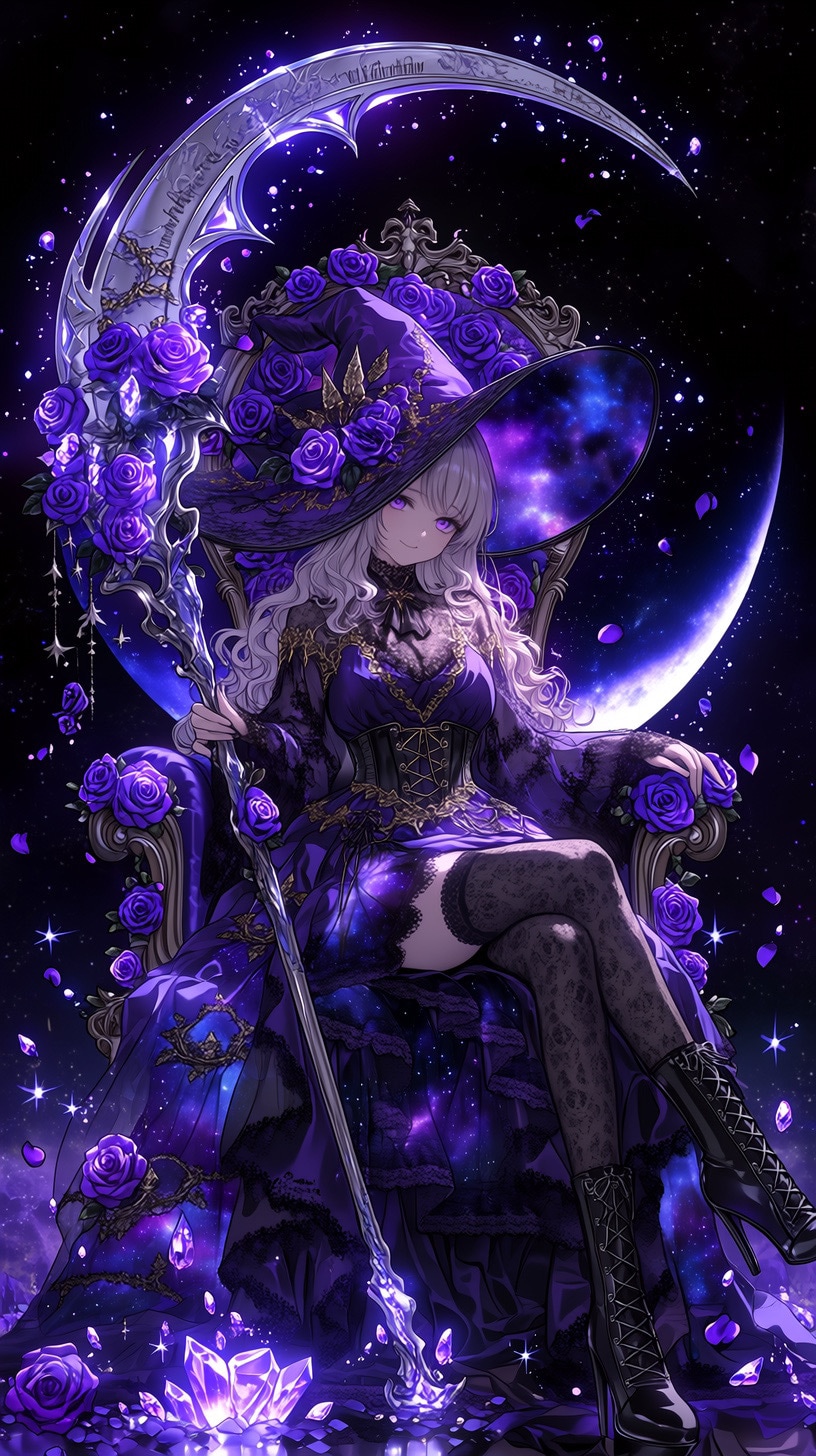 THE WITCH OF THE VIOLET MOON — 紫月ノ魔女 — | の人気AIイラスト・グラビア