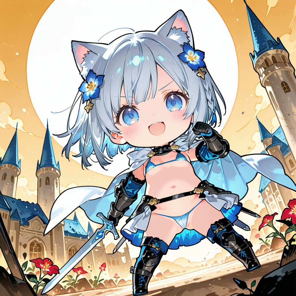 ちびマイクロビキニアーマーねこみみナイトさん