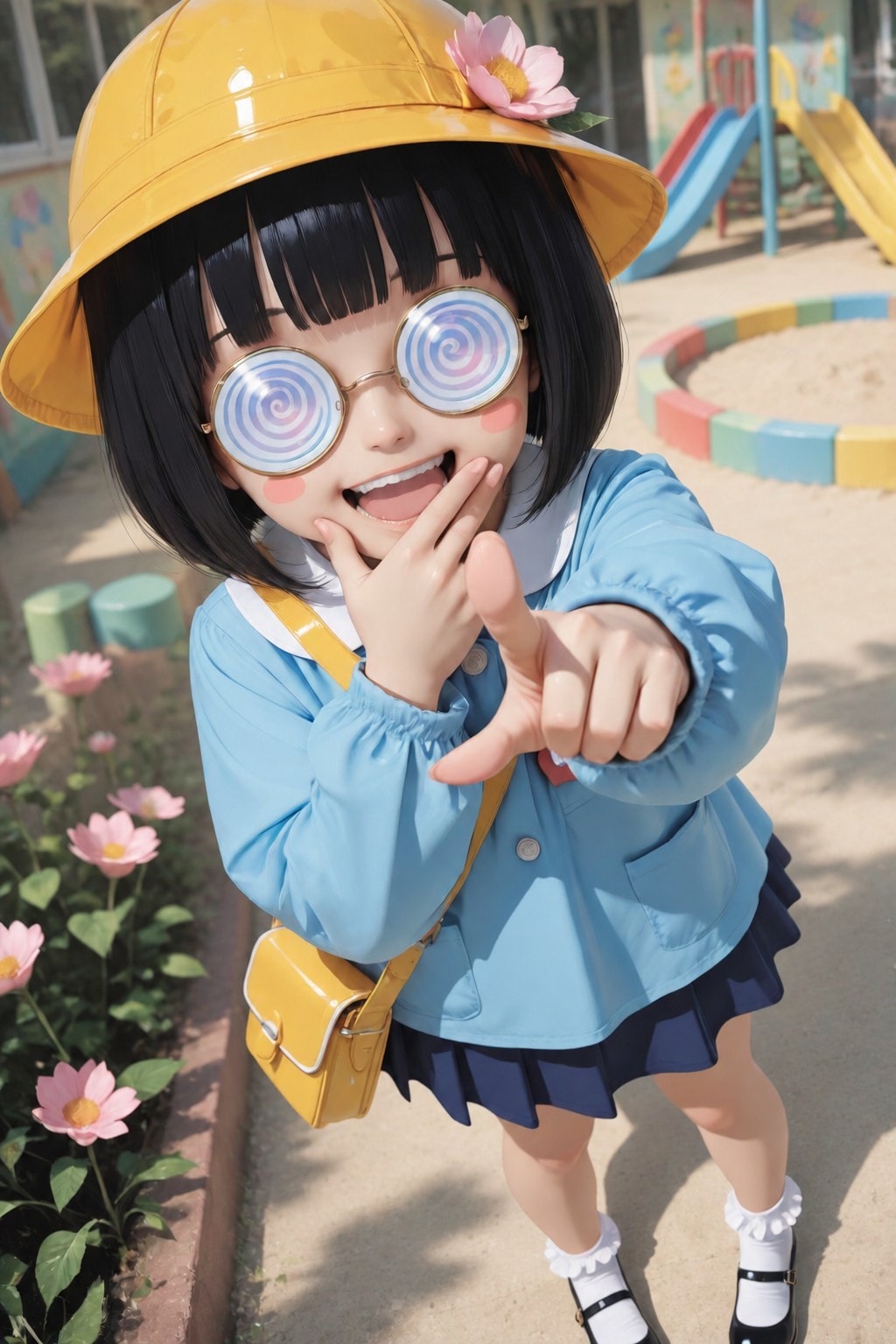 Rent A Girlfriend（妹をレンタルしました！「お兄ちゃん クランちゃんと同じグルグル眼鏡 買ってくれてありがとう♪」） | の人気AIイラスト・グラビア