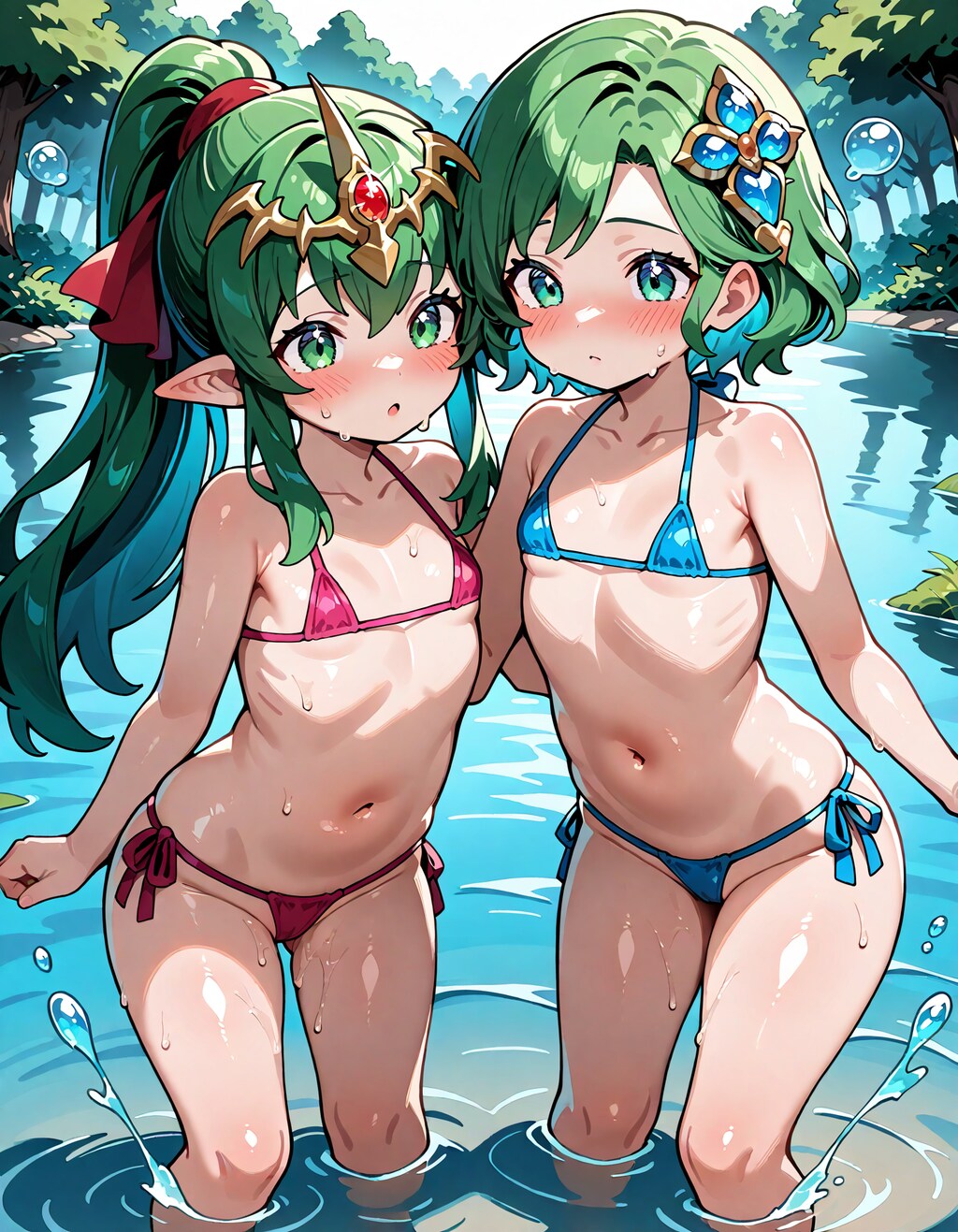 リディチキ水浴びマイクロビキニ